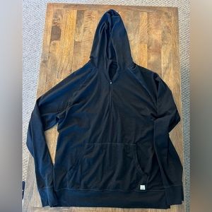 Vuori black ponto 3/4 zip hoodie